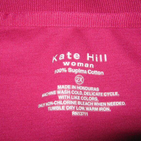 New Raspberry Katie Hill Golf Polo Shirt - 2X - Picture 2 of 4